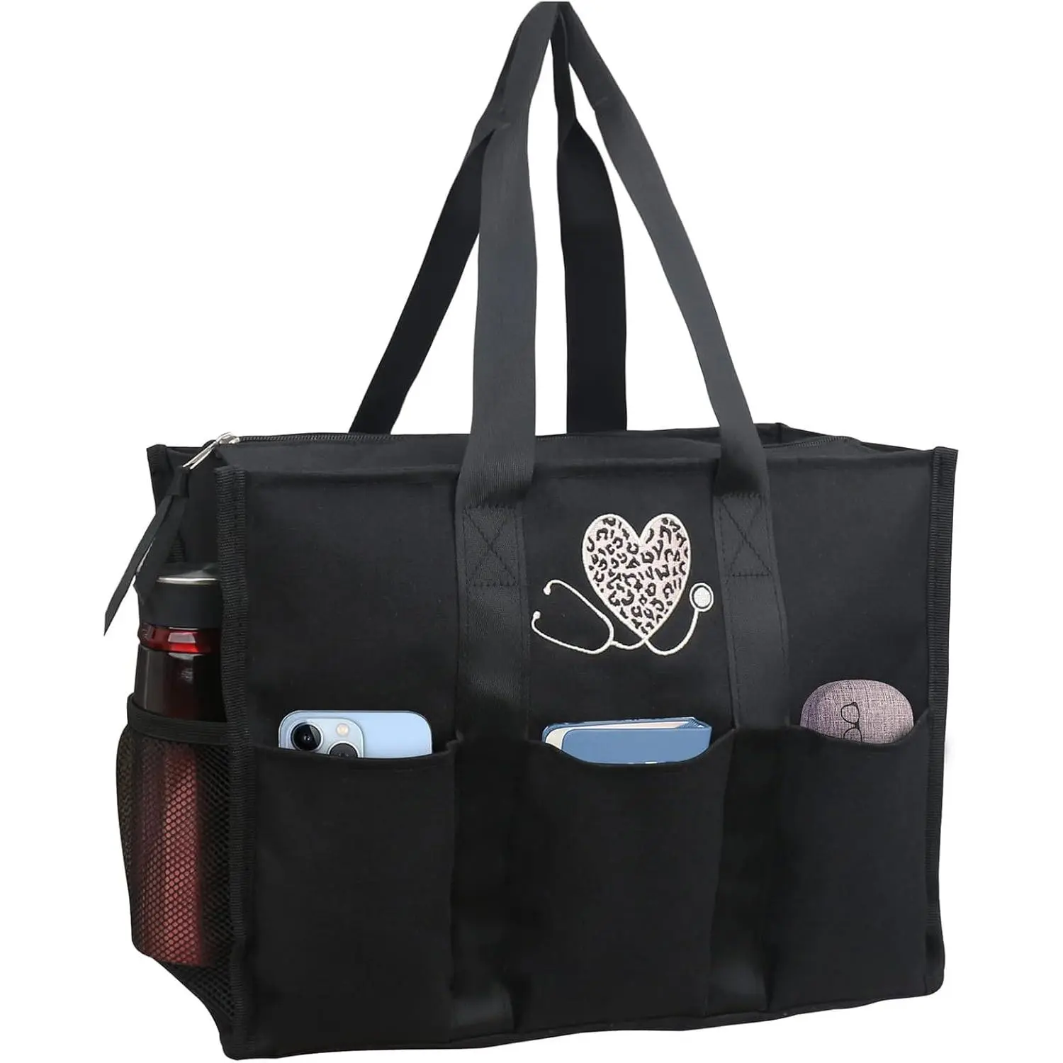 Nurse work bag, multi-pocket waterproof storage zippered clinical bag, suitable for nursing students