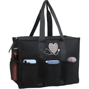Nurse work bag, multi-pocket waterproof storage zippered clinical bag, suitable for nursing students
