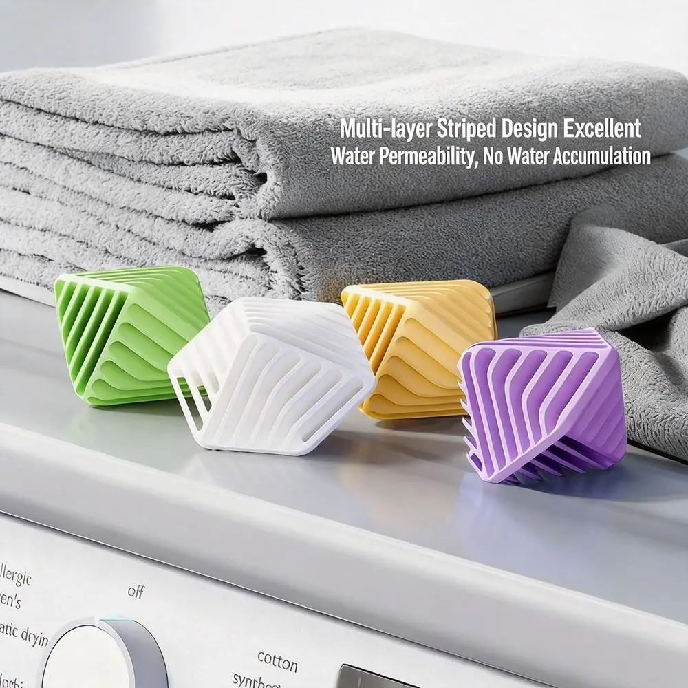 New Anti-Tangle Laundry Magic Cube Set, Silicone Reusable Laundry Ball, Washer-Specific, Reduces Clothing Knots and Wraps, Care Tool