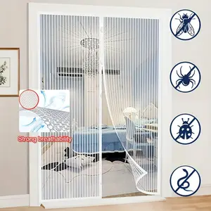 Summer Magnetic Barrier Door, Anti-Tear Strong Magnet Auto-Close Curtain, No-Drill Installation, Multiple Widths & Heights Available