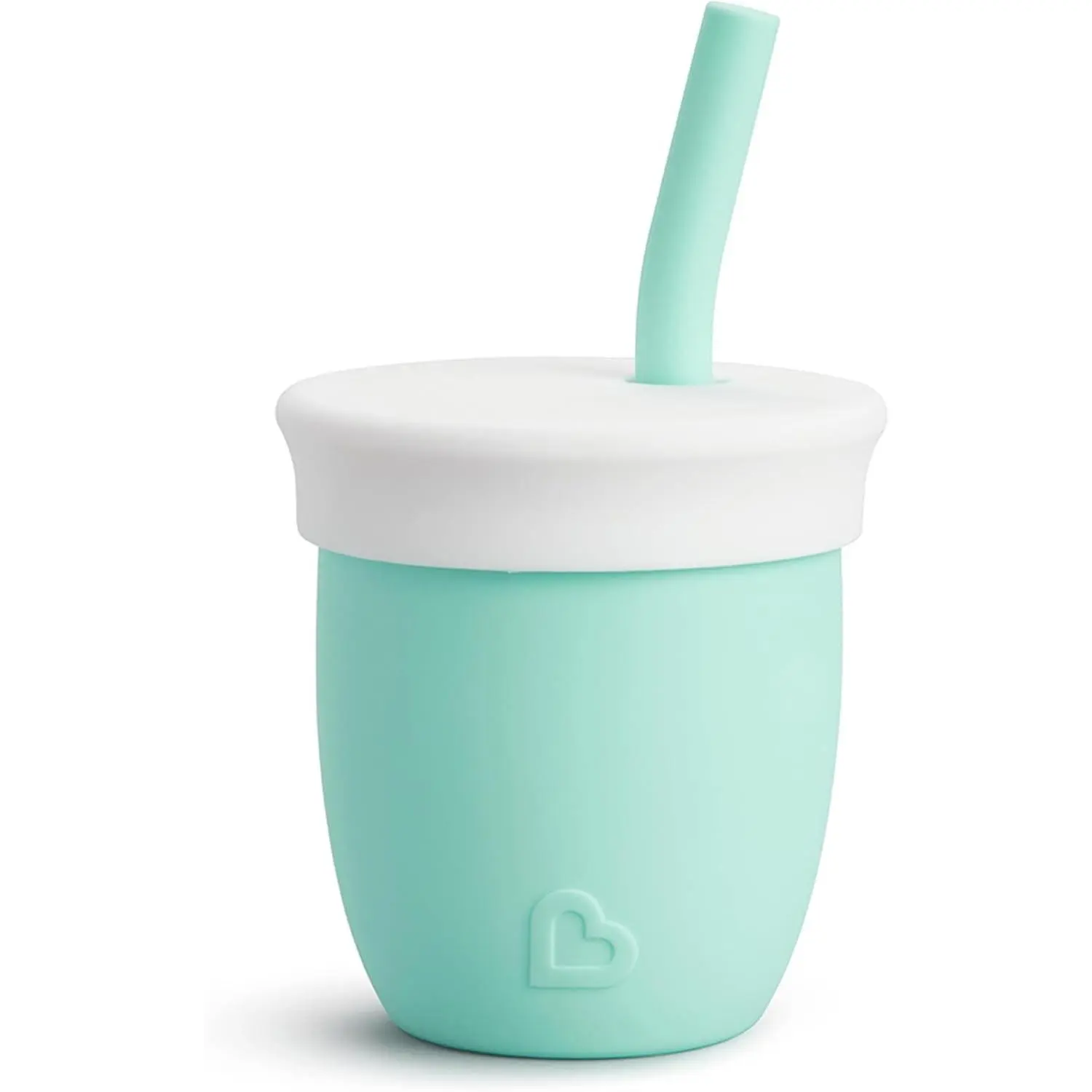 Munchkin Straw Cup with Removable Lid, for Babies and Toddlers 6 Months and Up, 4 Ounce, Silicone, Mint