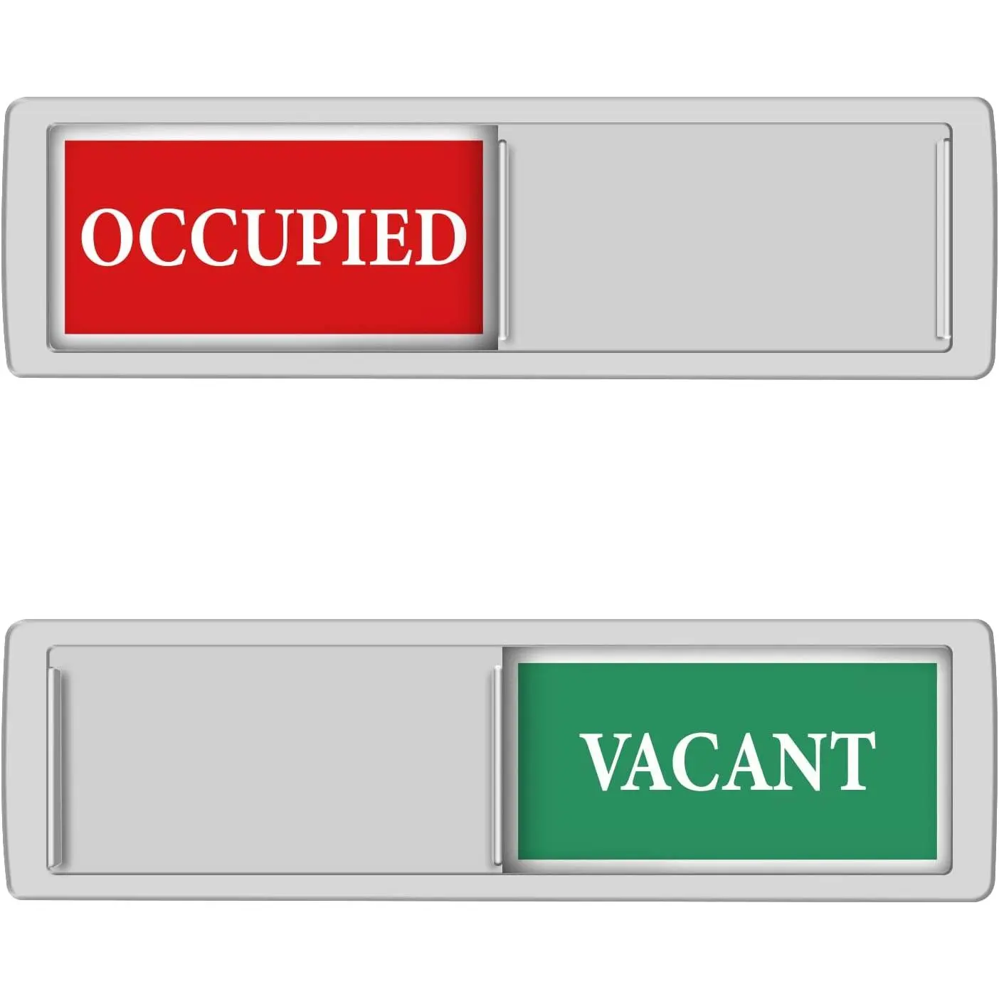 Sign - Vacant Occupied Sign for  Bathroom Office Restroom Conference Hotel , Easy to Read Non-Scratch  Slider Door  with Clear, Bold & Colored Text -