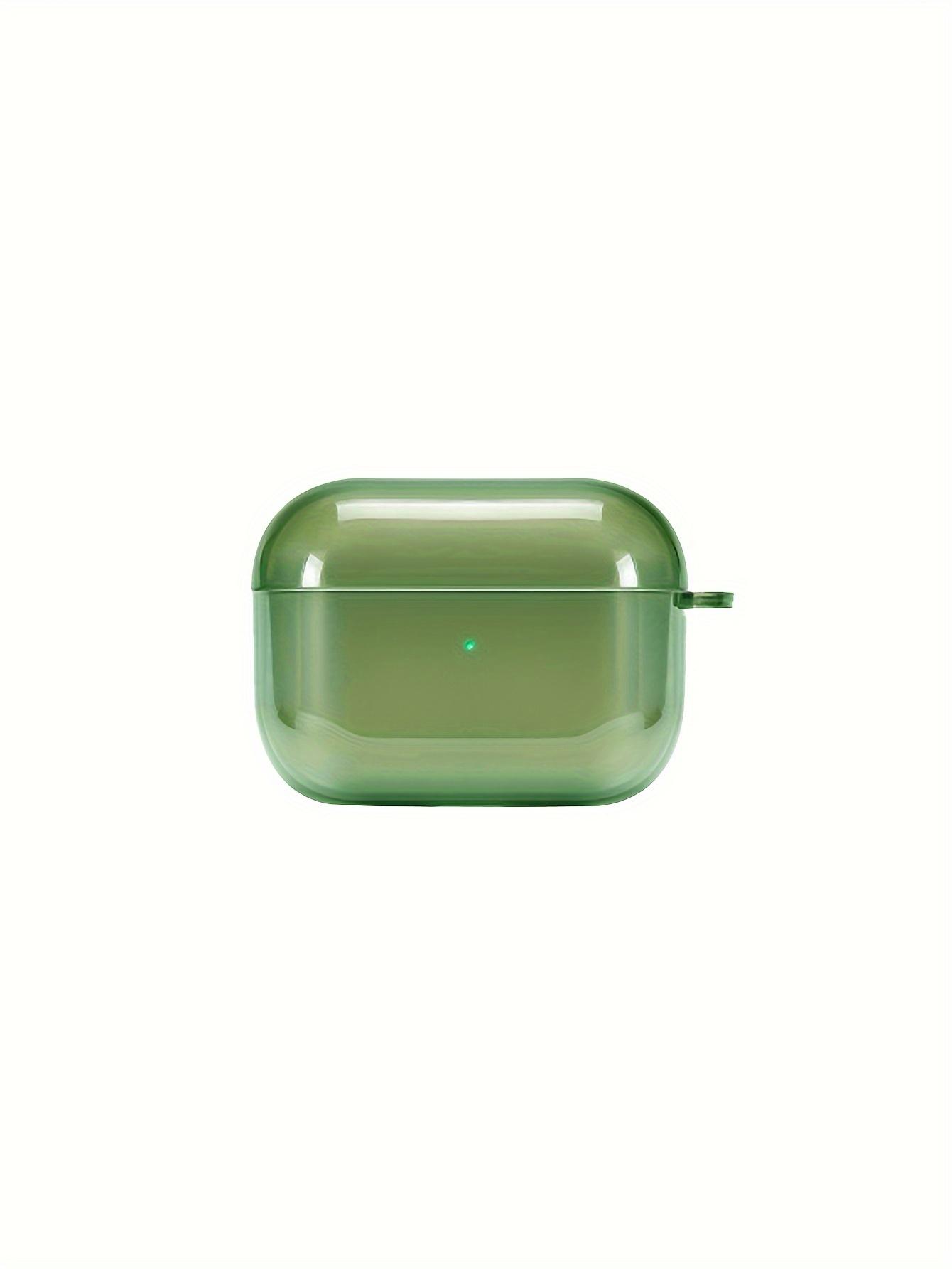 1pc Morandi Color Solid Translucent Green Dark Green Minimalist  Full-Cover Anti-Drop Leather Strap  Case