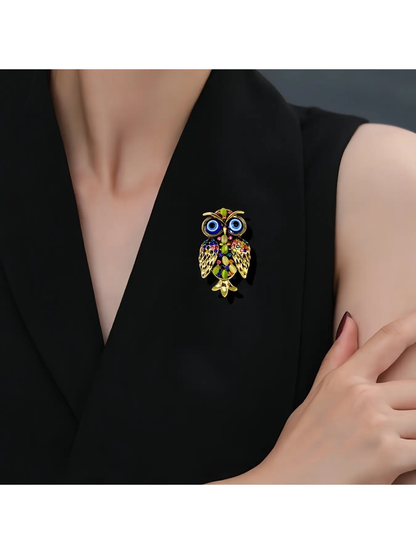 Versatile Owl Brooch Pin for Women, Fashion Animal Lapel Pin for Blazer, Coat, Sweater, Scarf & Bag
