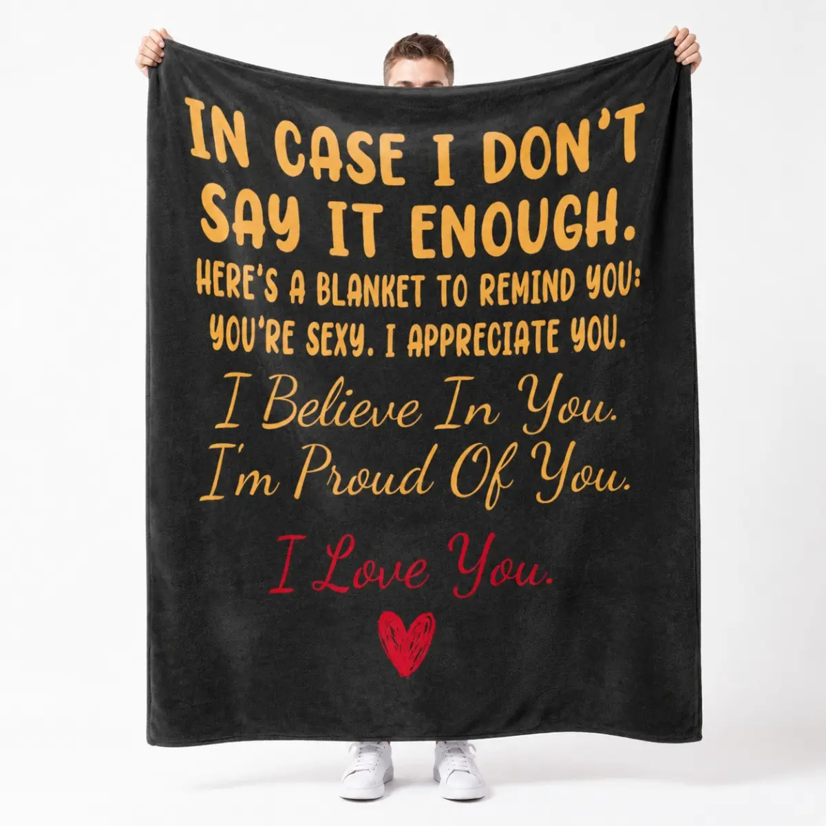 Romantic Love Throw Blanket, Heartfelt Message Design Cover Blanket for Girlfriend, Cute Couple Gift for Her Birthday, Anniversary, Valentine's Day and Special Moments