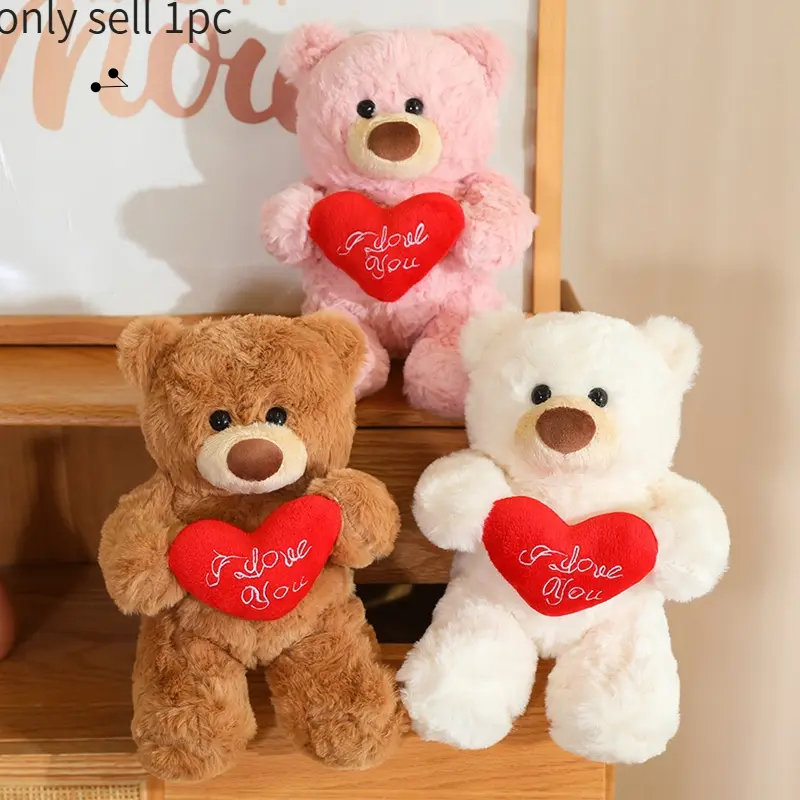 1 count Plush Teddy Bear with Roses ,Heart Soft Toy, Perfect Gift for Valentine's Day Anniversary Birthday Romantic Occasions