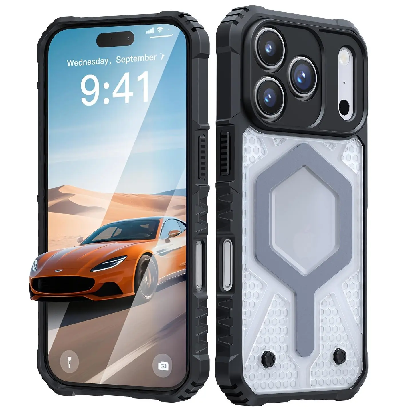 Phone Case - Super Strong Magnetic Attraction Ensures a Secure Attachment, Supports Faster And More Convenient Plug-And-Play Wireless Charging, Features Fine Ventilation Holes for Heat Dissipation