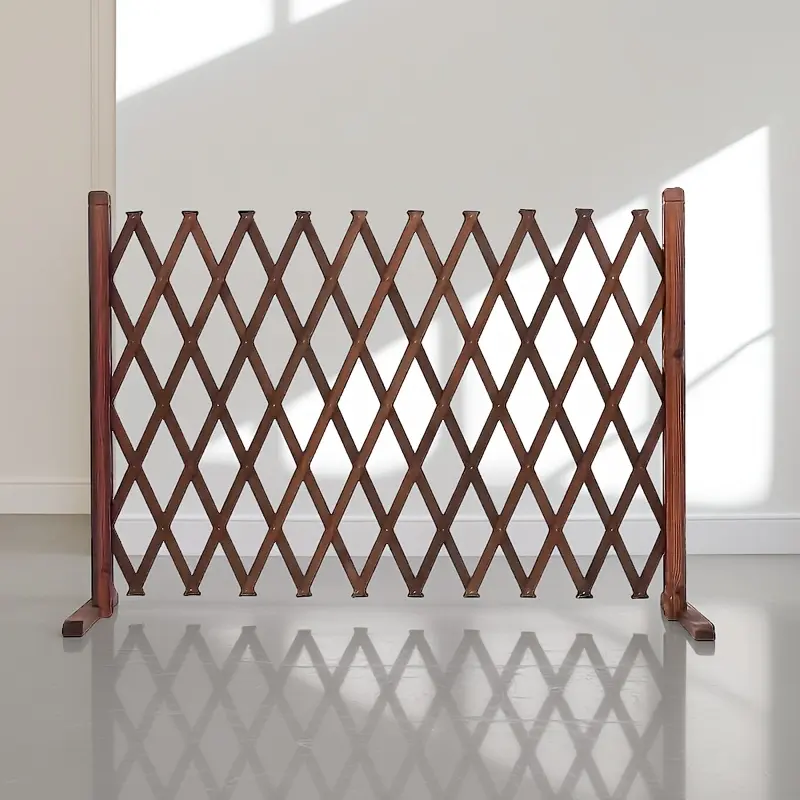 Multi-Functional Retractable Mesh Fence, Corrosion-Resistant Garden Barrier, Indoor/outdoor Decorative Grid Fence for Patios and Restaurants