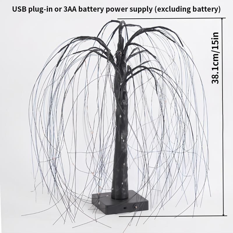 192 LED Halloween Willow Tree Holiday Decoration, Indoor Family Party Decor, Perfect for Halloween Home Festive Display