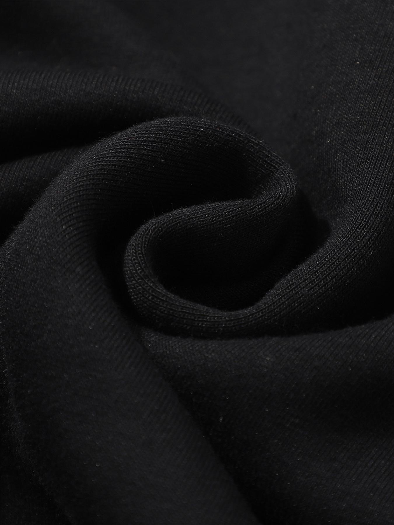 Men's Plus Size Black Short Sleeve Motivational T-Shirt - Bold "IT'S NEVER LUCK IT'S ALWAYS GOD" Print, Loose Fit, Perfect for Casual Wear, Ideal for Faith & Inspiration