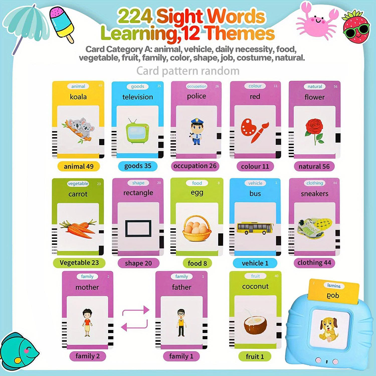 Early Education Toys for Kids, Words Card Reading Learning Machine, Children's Early Education Learning Machine, 1 Set Learning Machine, Preschool Educational Toys