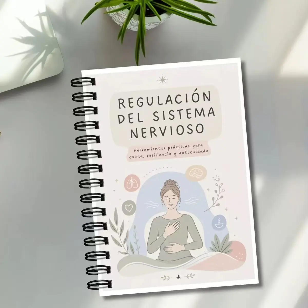 Spanish Language Neurological Healing Journal, Personal Commitment Planner, Six Dimensions, Stress Relief, Daily Emotion Tracking
