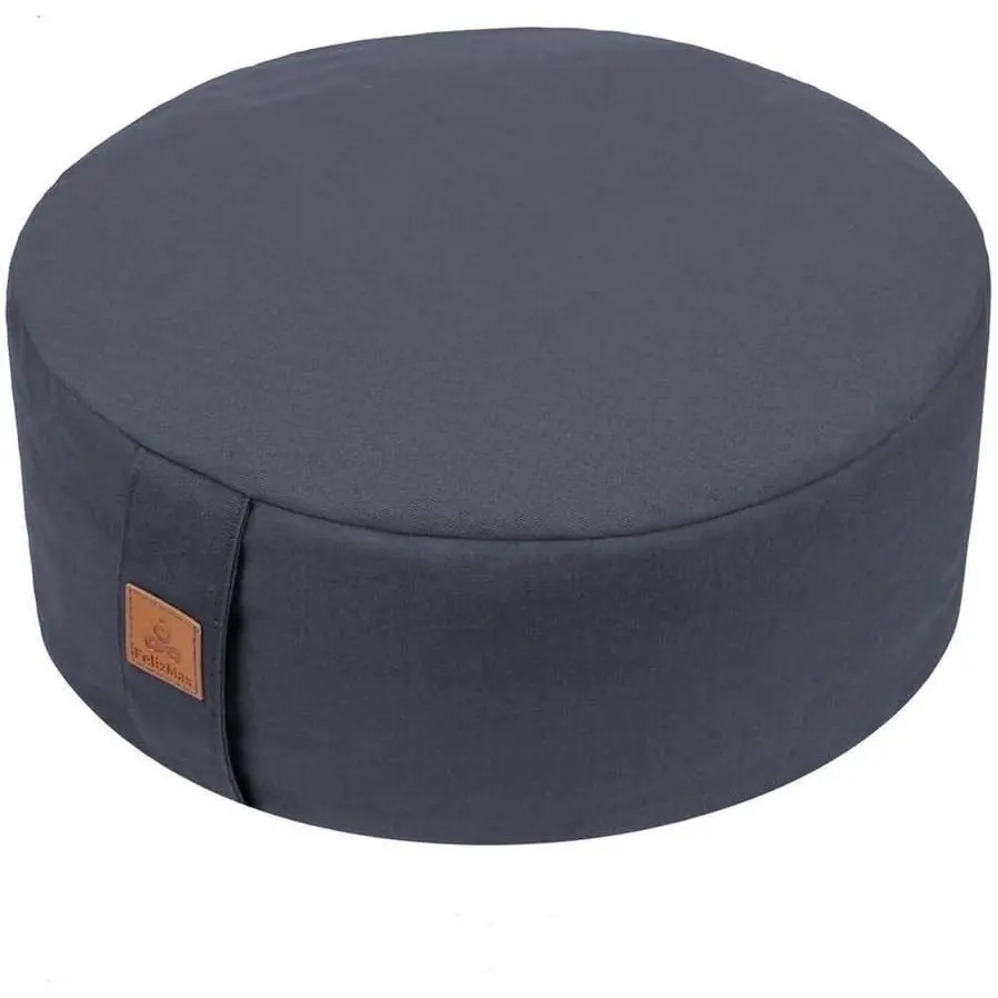 Zafu Buckwheat Meditation Cushion,D=13"/16" H=5.5",Round Zabuton Meditation Pillow,Yoga Bolster Kneeling Pillow Premium Yoga Pillow for Sitting on Floor Zippered Cotton Cover