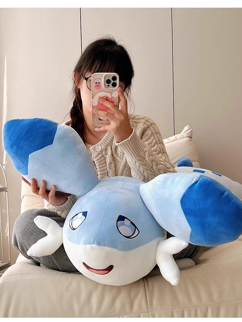 Palworld Plush Chillet Stuffed Pillow Bolster Toy Game Kawaii Grizzbolt Anime Peripheral Cloth Doll Stuffed Decor Modle