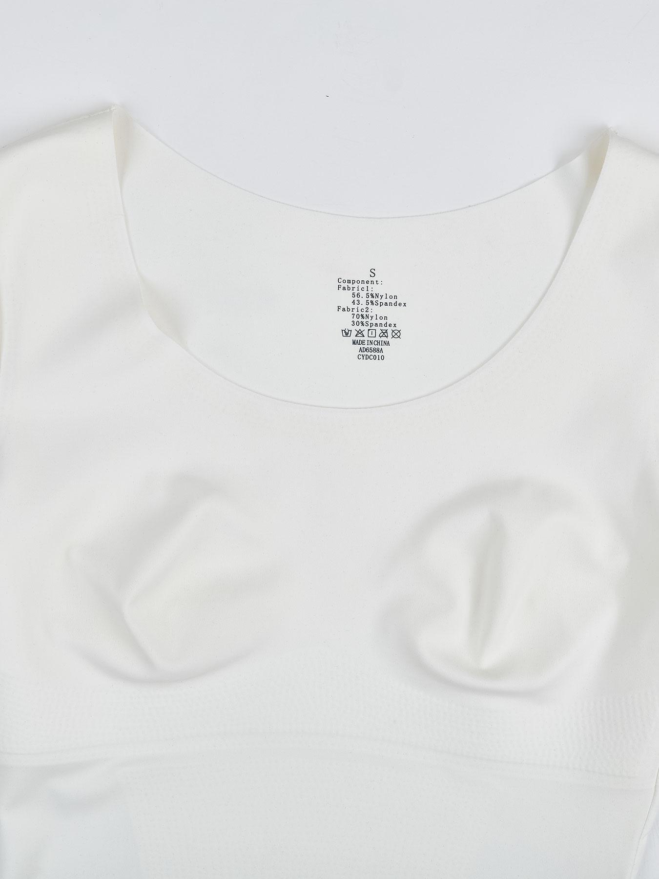 Women's Solid Smooth Round Neck Long Sleeve Shapewear Bodysuit, Hook & Eye Closure Crotch High Stretch Tummy Control Shaper, Ladies Shapewear for All Seasons, Womenswear