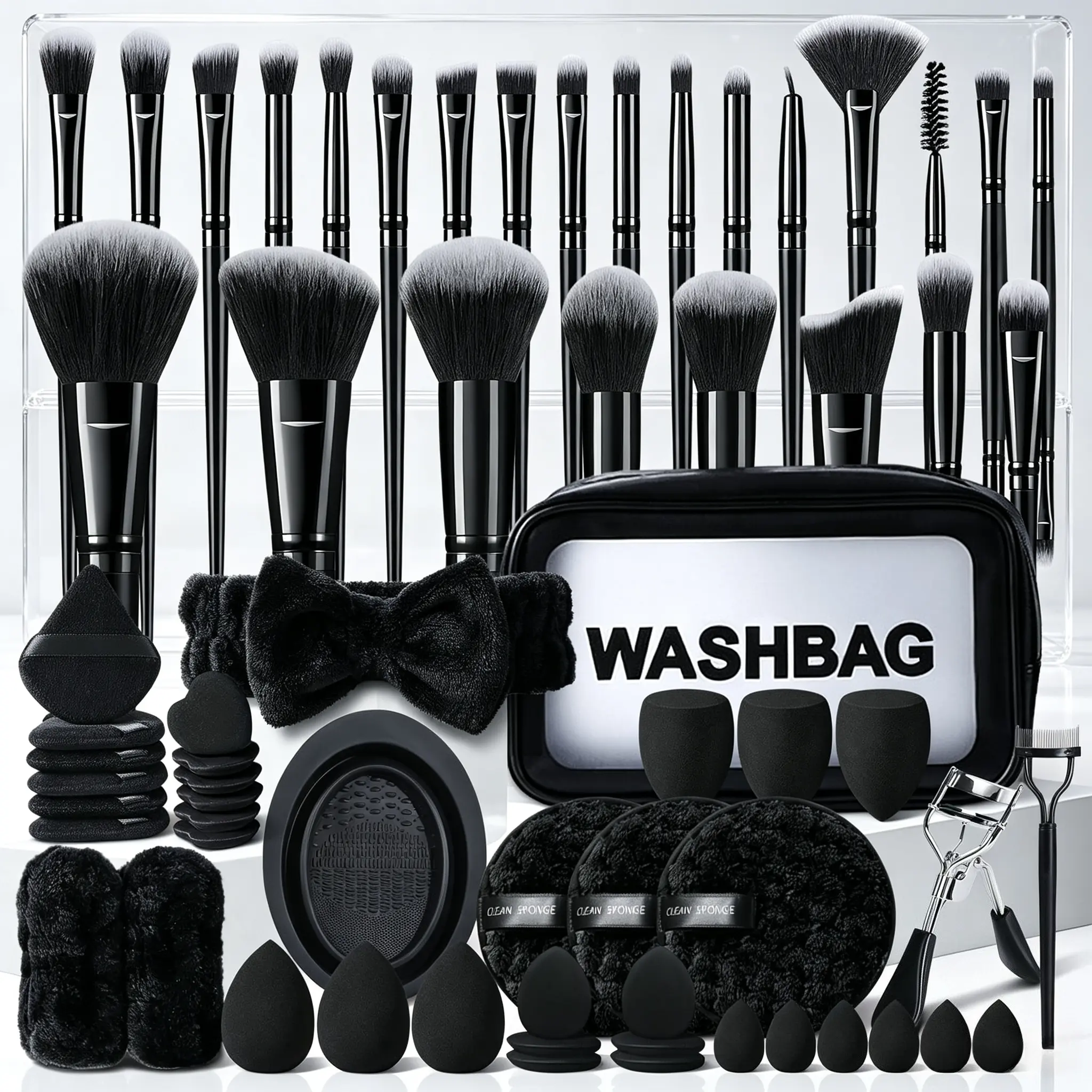 Multi-function Complete Brush Collection, Fluffy Powder Fan Highlight Liner Eyeshadow Brushes, Professional Makeup Tools For Refined Look