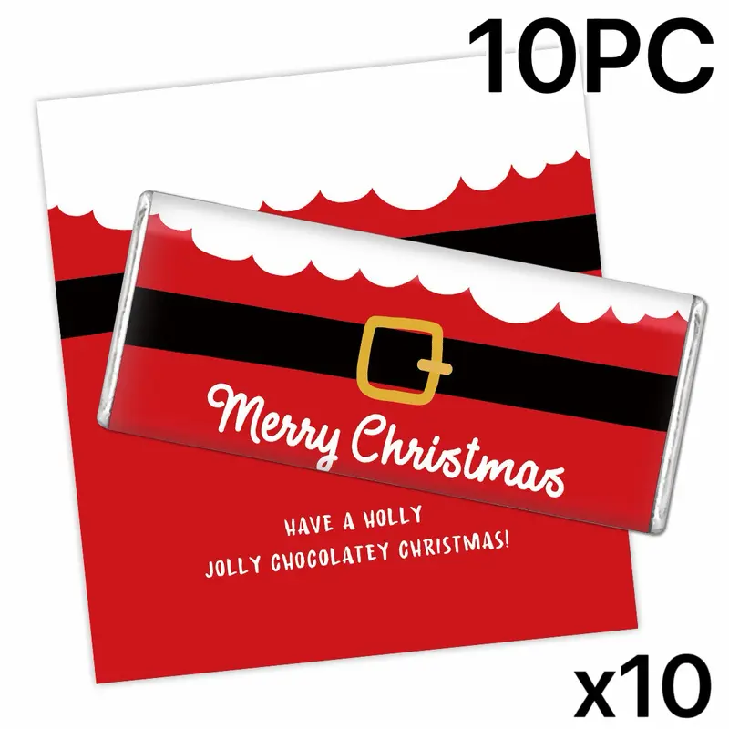 10 Christmas party candy decoration labels, suitable for candy and chocolate gift packaging, home, mall, party, event, and wedding gift decoration, making them the perfect gift for friends, relatives, and couples