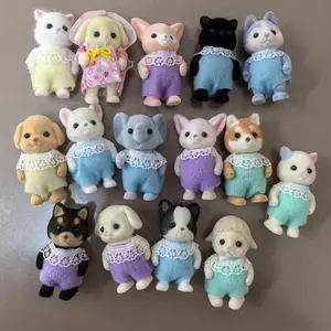 Simulation Forest Rabbit Family DIY Playset Mini Rabbit Bear Figure Toy Dolls Kids Gifts