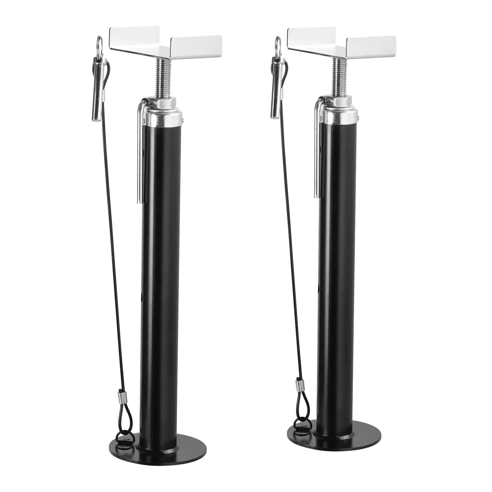 【toolupgrade】VEVOR Steel RV Slide Out Support Jacks, 5000 lbs Capacity Each, 20"-48" Adjustable, Compact Size with Folding Handle, Metal Stabilizers for RV Camper Travel Trailer