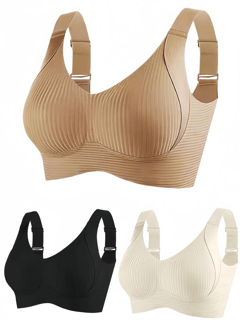 Minimalist Solid Color Wireless Bra Seamless Soft Comfort Breathable Push Up All Season Everyday Wear Minimalist Solid Color Wireless Bra Seamless Soft Comfort Breathable Push Up All Season Everyday Wear