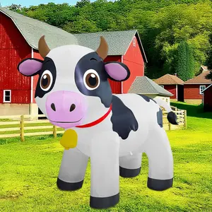 6FT Inflatable Cow Decoration, Giant Blow Up Dairy Cattle with Built-in LED Lights, Air-Blown Animal Spring Summer Holiday Display for Yard Garden Lawn Indoor Outdoor Farm-Themed Party Decorfidget toys