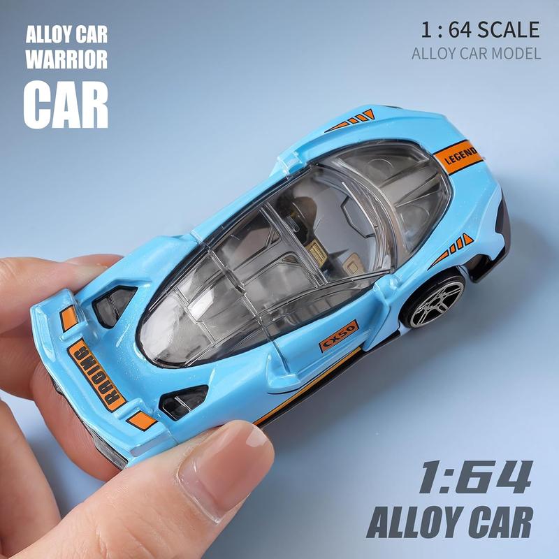 1:64 Scale Die-Cast Metal Toy Cars 12-Pack Vehicles Set, Includes Pickup, Racing Cars, Sports Cars for Display or Play, Great Gift for Kids Age 3 Years and Up (12 Pack)