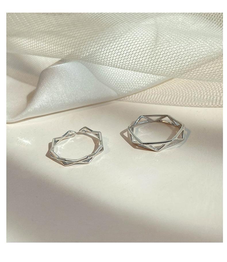 Chic Rhombus Cut Ring Stack| Trendy Index & Middle Finger Set