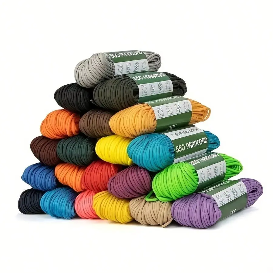 30m Paracord Parachute Cord High-Strength Polyester Rope, 4mm 7-Strand Core, 249.48 Kg Tensile Strength, Ideal for DIY Crafts, Camping, Clothing, Decoration