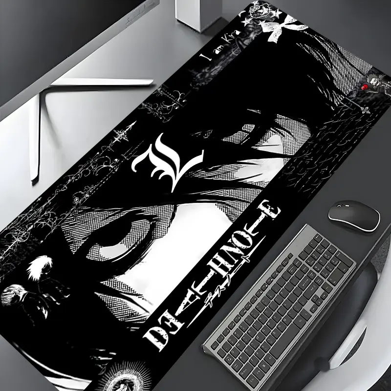 Dark Anime  Pattern Mouse Pad, 1 Count Rectangle Gaming Mouse Pad with Anti-slip Rubber, Office Desk Keyboard Mouse Pad for Home Office Game Room Desk, Desk Accessories, Computer Accessories For Desk
