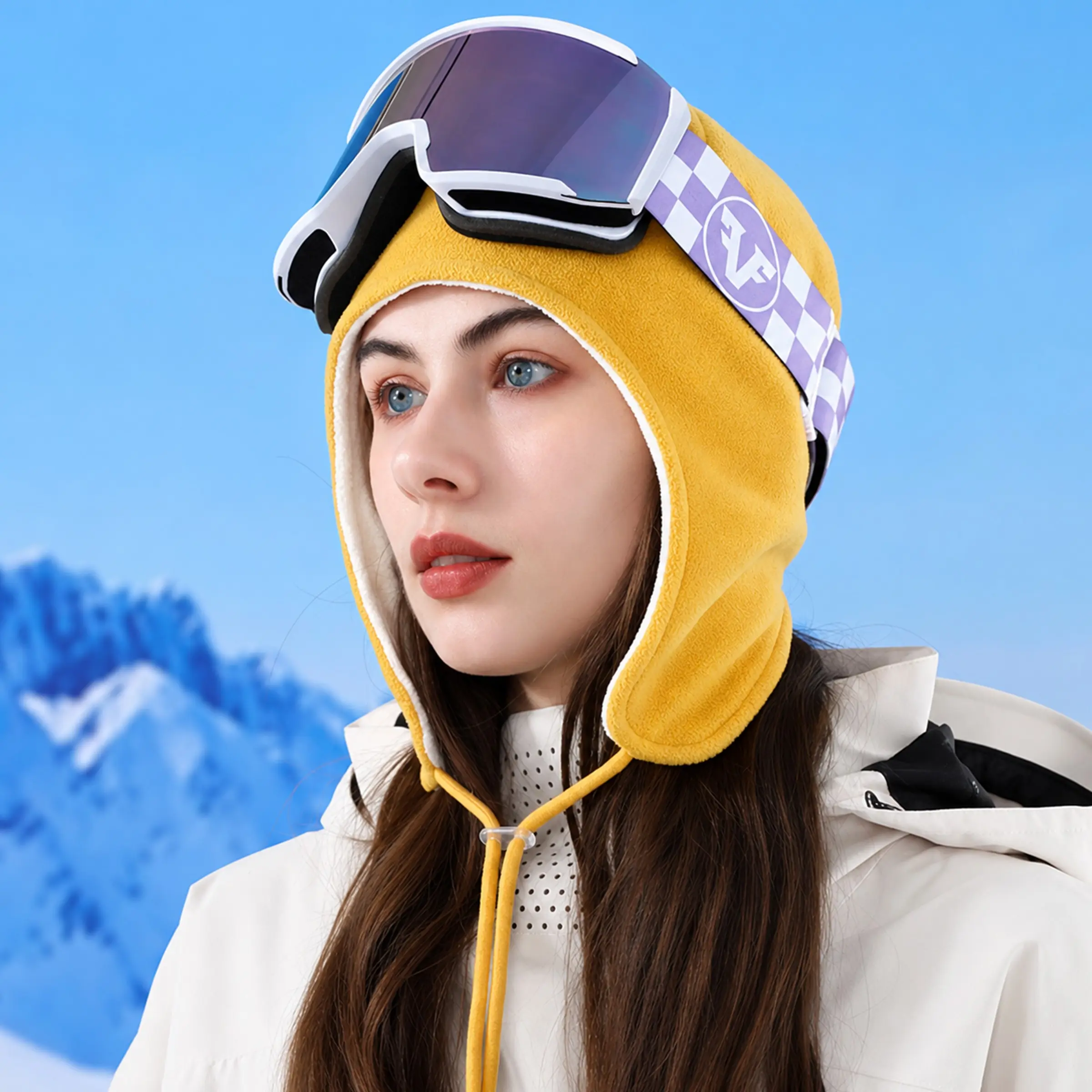 2026 Winter Fleece Ski Hat for Men & Women, Double-Layer Windproof Thermal Ear Flap Beanie with Extended Ear Coverage, Warm Cold Weather Cycling Cap, Soft Stretch Skull Hat for Skiing, Snowboarding, Running, Hiking & Outdoor Sports & Travel