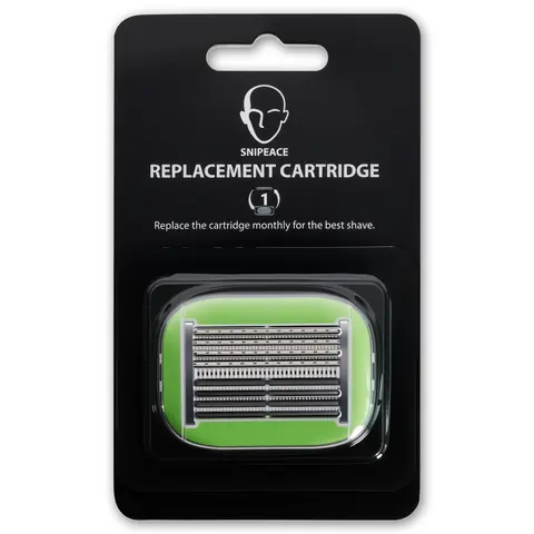SNIPEACE Razor Replacement Cartridges Set - 8-Layers Double-Sided Blades, Aloe Glide Strip, Odorless, Scalp-Safe Comb, Scratch-Resistant for Sensitive Scalps, Waterproof Smooth Shave Body Care Refills