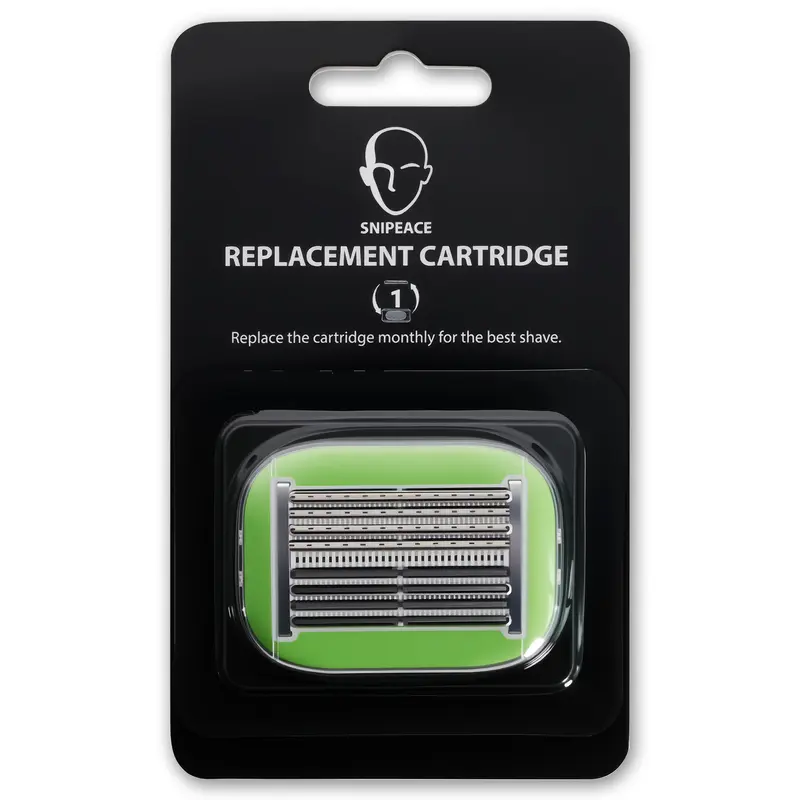 SNIPEACE Razor Replacement Cartridges Set - 8-Layers Double-Sided Blades, Aloe Glide Strip, Odorless, Scalp-Safe Comb, Scratch-Resistant for Sensitive Scalps, Waterproof Smooth Shave Body Care Refills