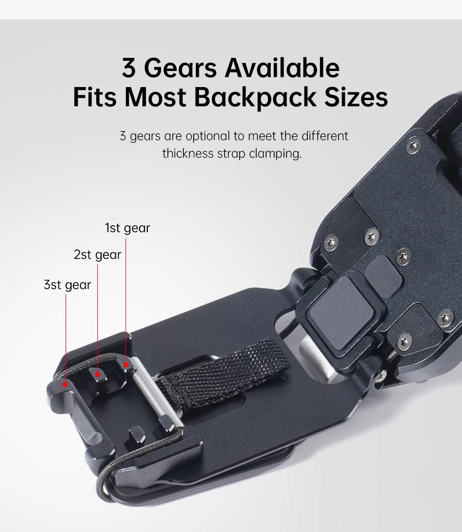 Ulanzi x Falcam F38 Quick Release System for Backpack & Shoulder Strap, upgraded Backpack Clip Kit, Shoulder Strap Mount for Gopro Sony Canon Nikon DSLR Camera Cage Quick Release Kit Base Arca-Swiss