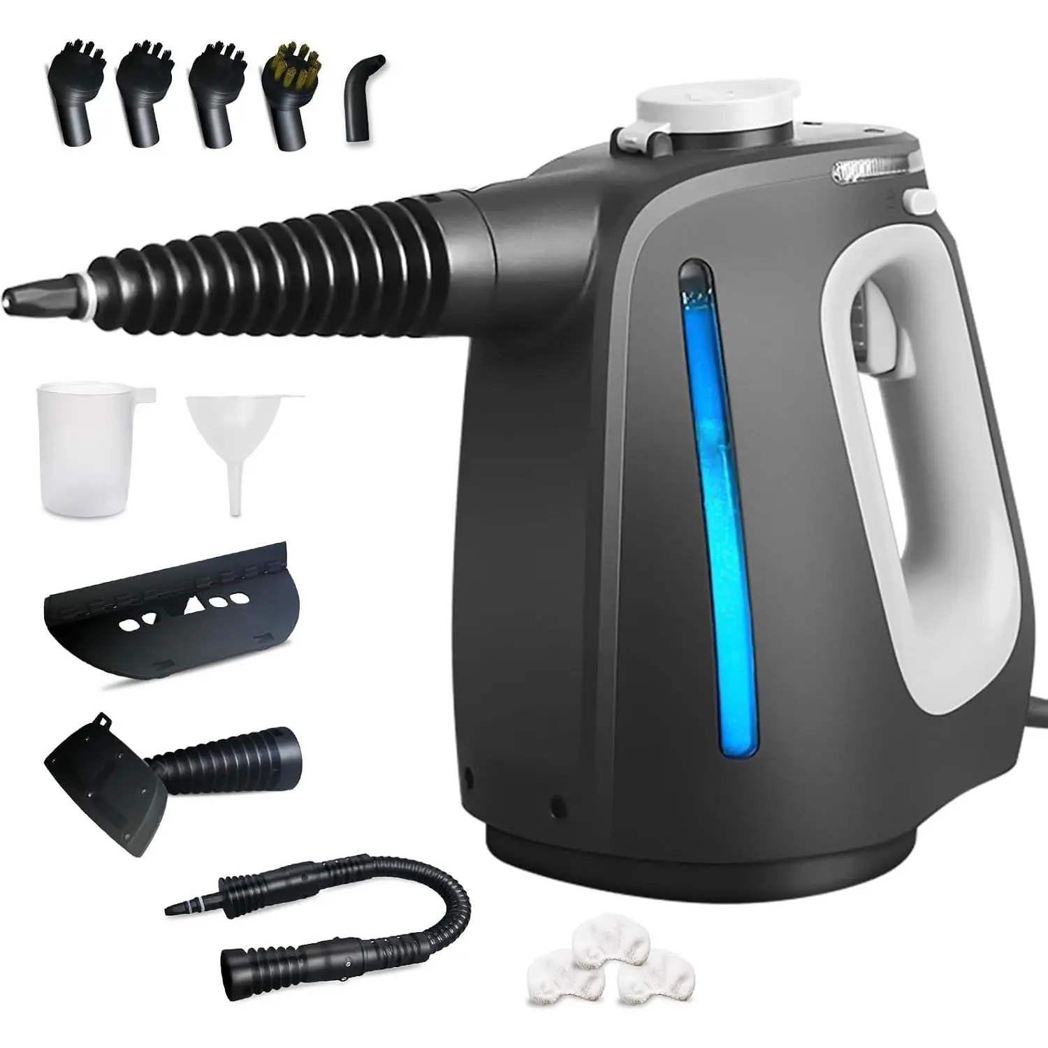 Handheld Multi-Use Steam Cleaner with 14 PCS Accessories, Safety Lock, Portable Design for Home, Car, Bathroom Cleaning Needs