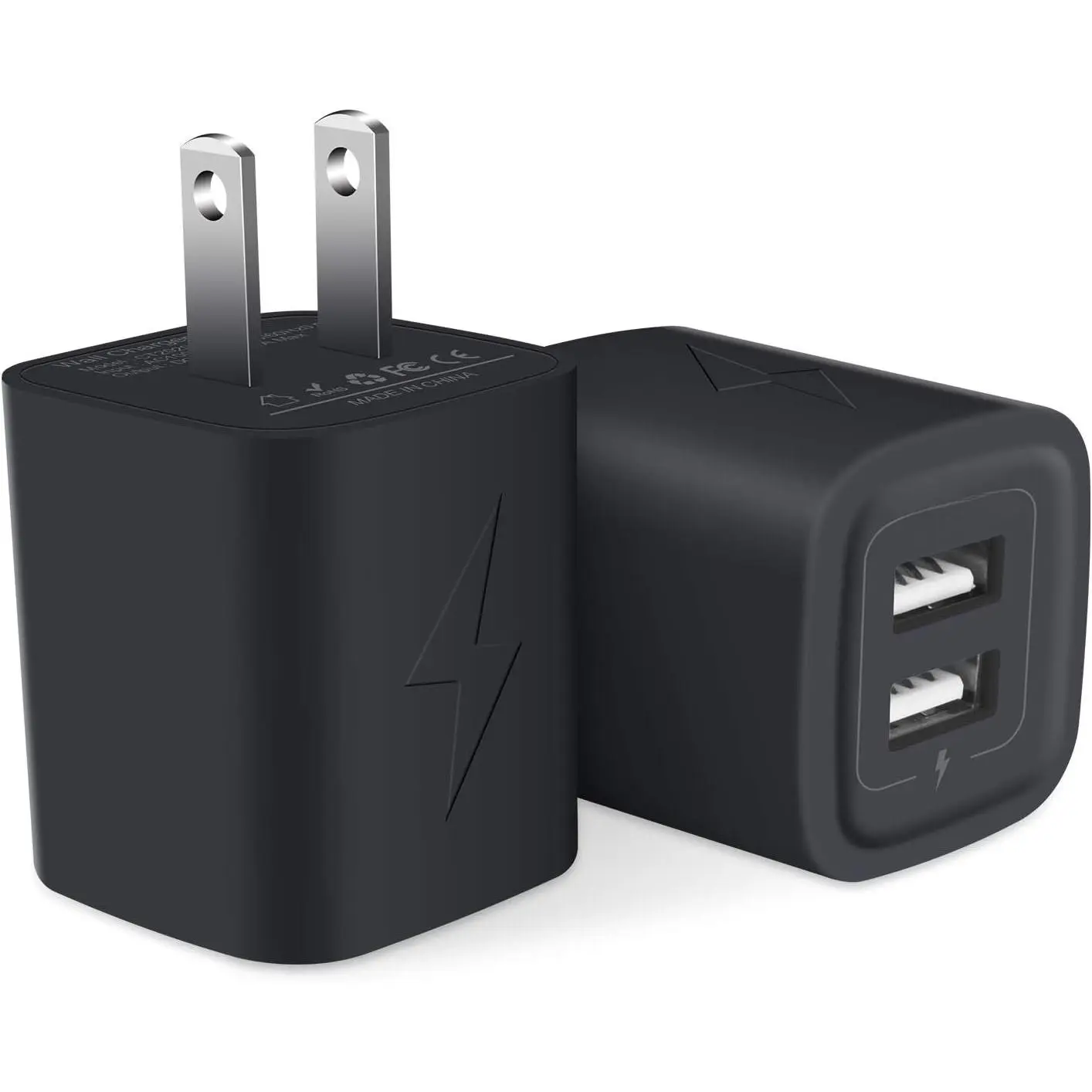Wall Charger Plug, USB Charger Cube,  2.1A 2-Muti Port USB Adapter | Power Plug  Station Box Base for  17 16 Pro Max 15 14 13 12Pro/11,  Phones usb-a  Block Brick