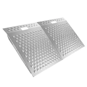 2/1 PC  Heavy Duty Aluminum Ramp Loading Ramp - 29" x 24", 1500lbs Capacity, Anti-Slip Surface for Lawn Mowers, ATVs, Motorcycles, Garages, Barns