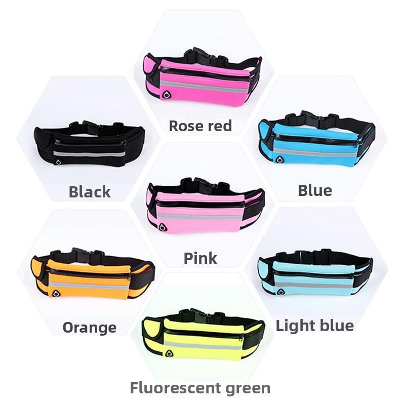 Solid color outdoor sports fanny pack, large capacity, mountain climbing running fanny pack, portable sweat-proof fanny pack