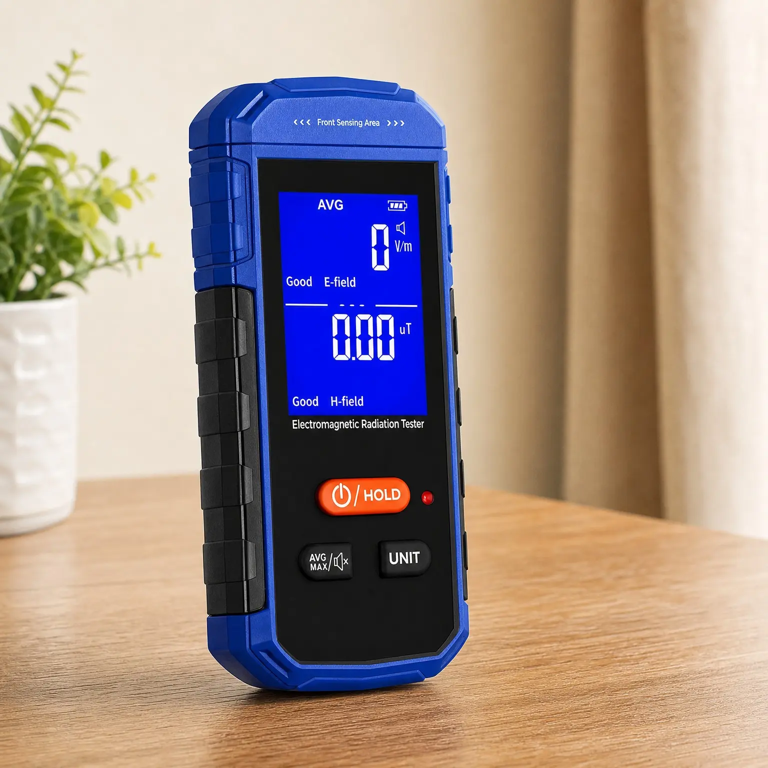 Rechargeable Handheld EMF Meter - Blue | Digital Electromagnetic Field Detector for Home, Outdoors & Ghost Hunting EMF Inspections