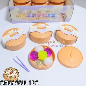 6pcs Mini Glitter Squishy Dumpling Stress Relief Toys, Colorful Sensory Fidget Toys, Soft Slow-Rebound Pressure Release, Perfect for Parties & Gifts