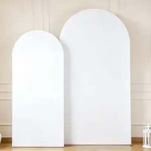 2-Pack 5ft+6.6ft Photography Backdrop Set, Elastic Arch Cover, Wedding Arched Backdrop for Weddings, Birthdays, Holidays, Reusable and