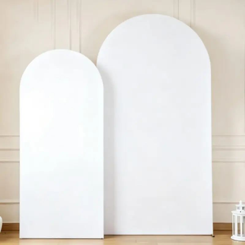 2-Pack 5ft+6.6ft Photography Backdrop Set, Elastic Arch Cover, Wedding Arched Backdrop for Weddings, Birthdays, Holidays, Reusable and