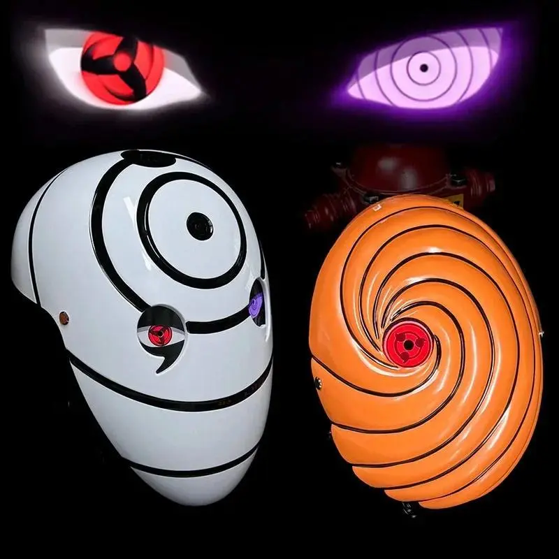 Hokage Mask Halloween Ninja Shining Writing Wheel Eye Uchiha Madara Wearing Earth White Mask Afei Manga Exhibition Prop Gift