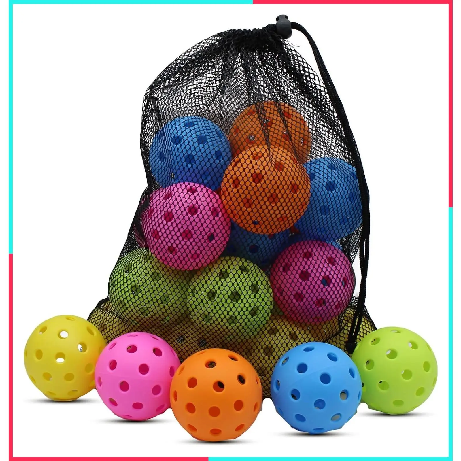 USAPA Approved 40-Hole Outdoor Pickleball Balls