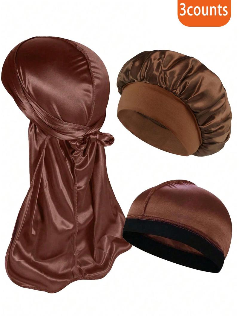 Solid Color Beanie Hat Turban Hat, Casual Comfortable Breathable Durag, Wave Cap for Men & Women, Outdoor Sports Home Daily Pirate Cap Sleeping Cap, Beanie Fitted