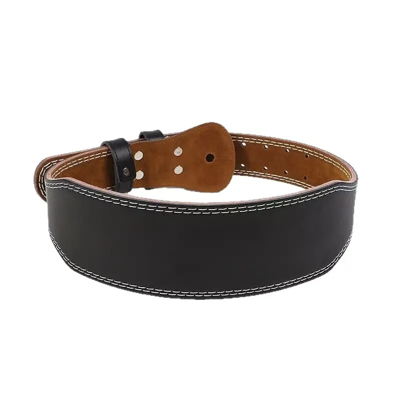 Strong Support Sports Fitness Waist Belt Cowhide Deadlift Powerlifting Squat Weightlifting Waist Support Protector Fitness Waist Belt Ultimate PU Lifting Belt: Thick U-Shape Pad, Adjustable Secure Fit, Heavy-Duty Lumbar Support for Gym
