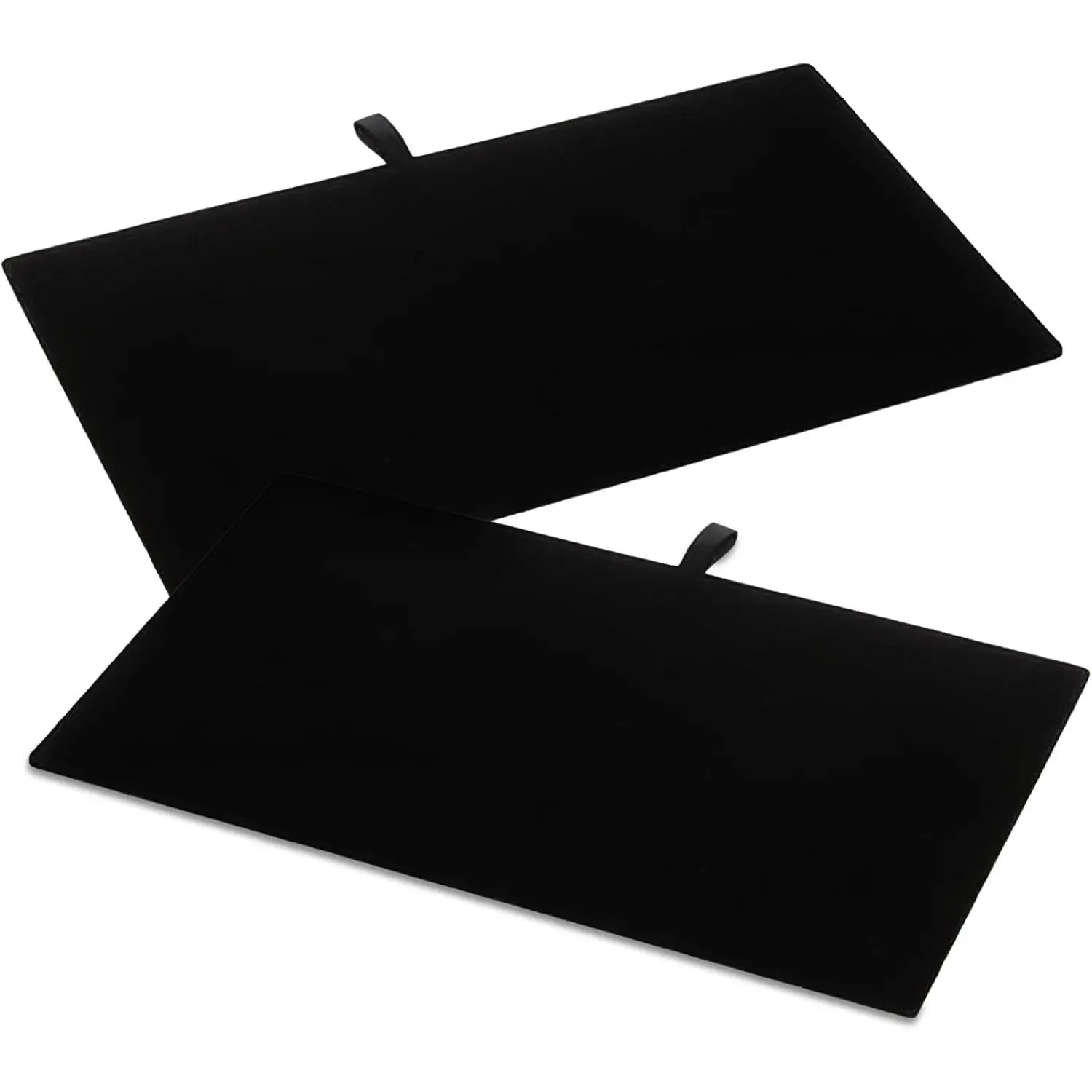 Black  Pad Tray Insert  Display, Padded Plush  for Chains, Necklaces, Bracelets, Anklets, and   – Fits Standard Trays, 14 1/8" x 8 1/4"