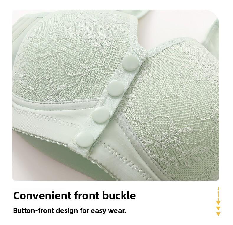 6 Pack Front Closure Bras for Women, Wire-Free Push Up Sports Bra with Removable Padding, No Dig Adjustable Straps, Seamless Full Coverage T-Shirt Bra, Comfortable Maternity Tank Top Style -RR