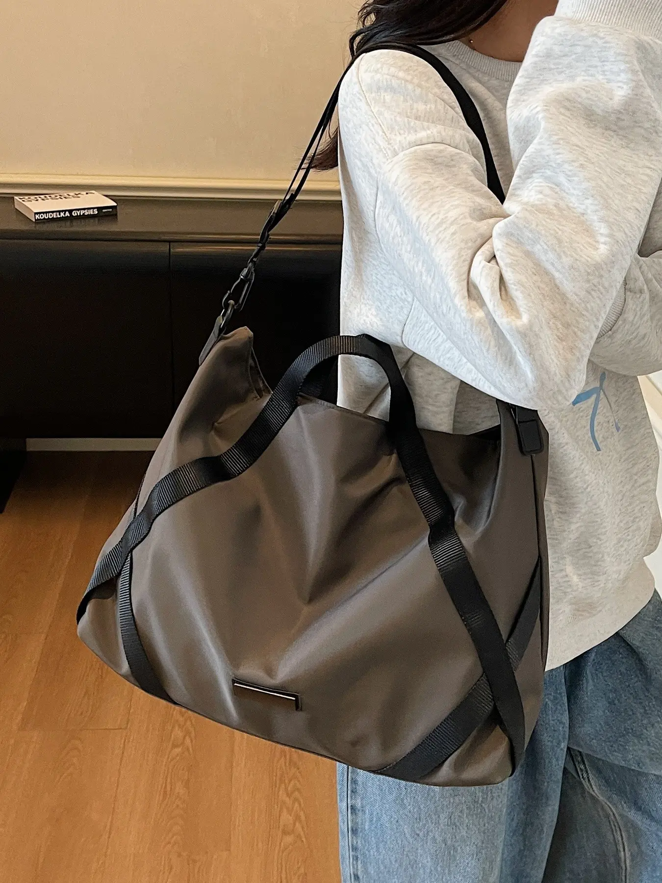 Women's Large Capacity Travel Bag, Handheld Crossbody Backpack, Short Trip Business Luggage, Sports Fitness Storage, Commute Portable Bag
