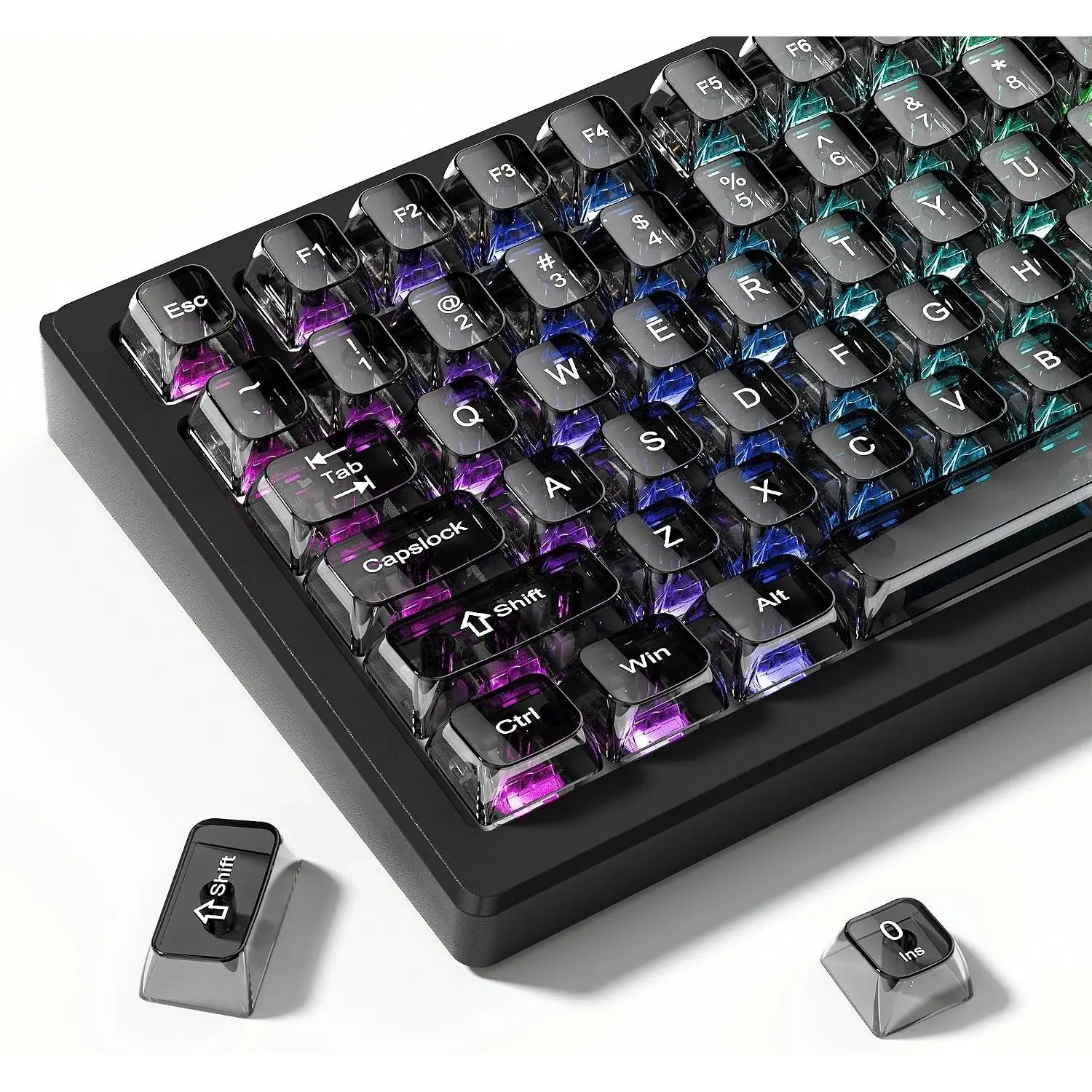 Clear keycaps Set,Translucent Keyboard keycaps,Jelly Key caps