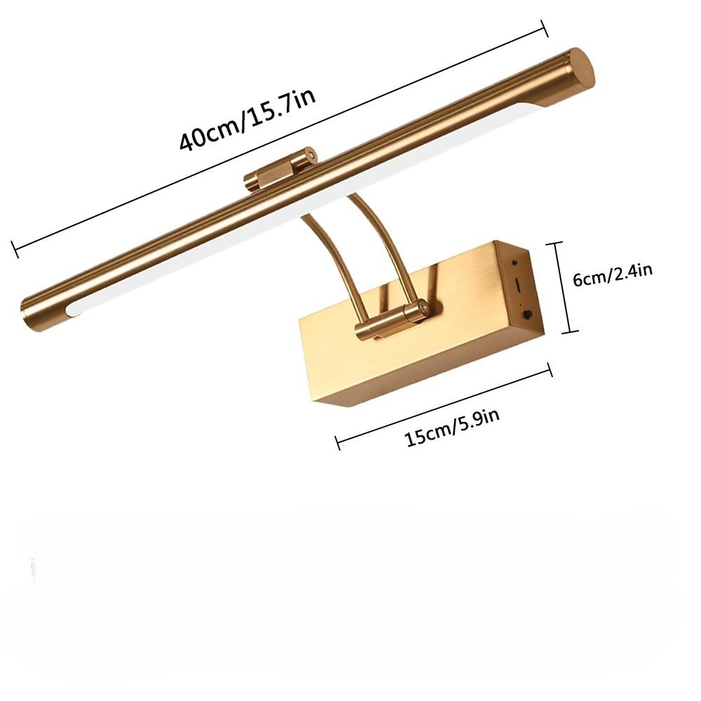 Wireless Wall Picture Light, Adjustable Brightness Art Lighting with Remote Control & Touch Switch, Battery Powered Gallery Lamp, Led Wall Light